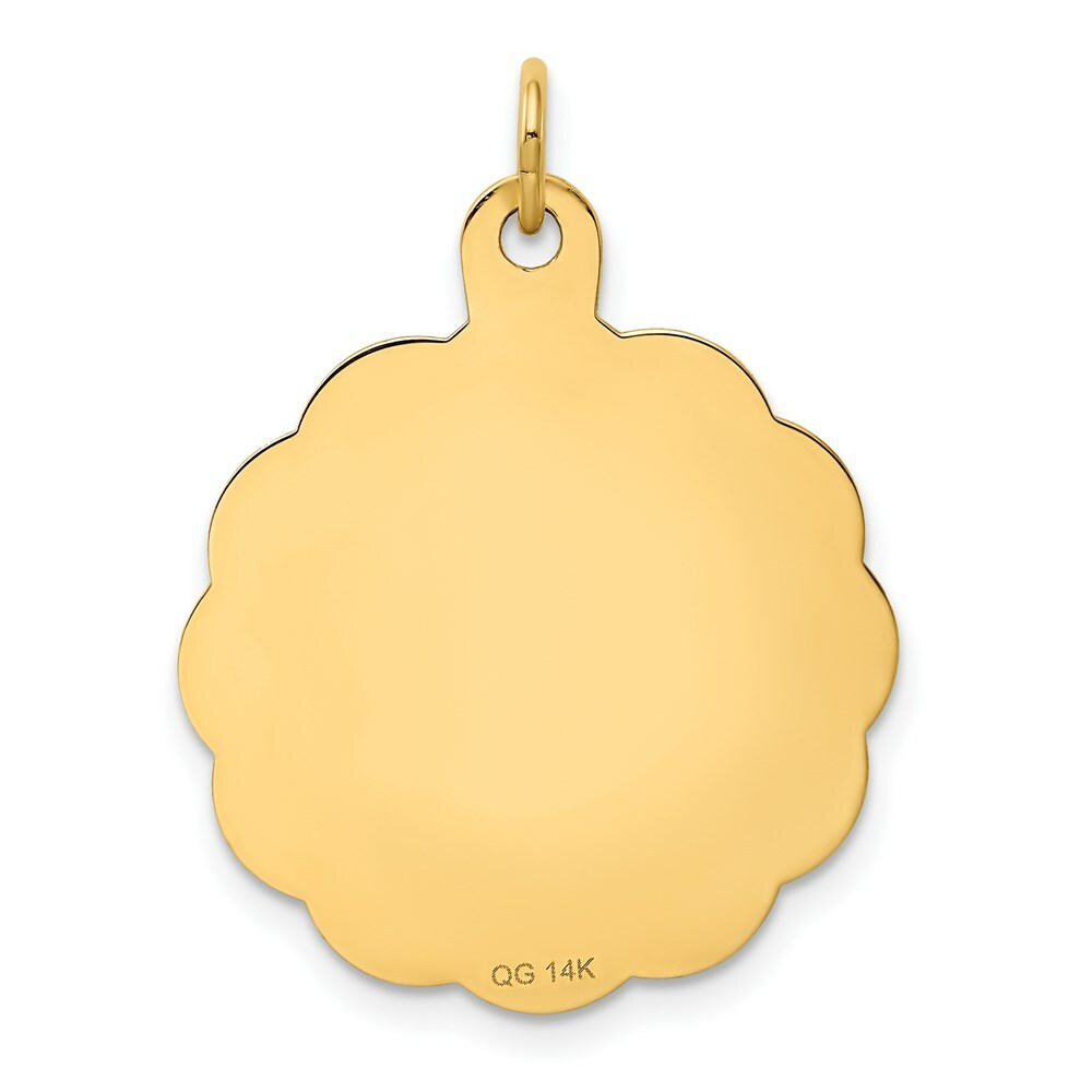 14K Yellow Gold Happy Anniversary Charm Pendant