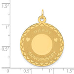 Load image into Gallery viewer, 14K Yellow Gold Happy Anniversary Charm Pendant
