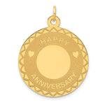 Load image into Gallery viewer, 14K Yellow Gold Happy Anniversary Charm Pendant
