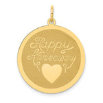 Load image into Gallery viewer, 14K Yellow Gold Happy Anniversary Charm Pendant
