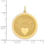 Load image into Gallery viewer, 14K Yellow Gold Happy Anniversary Charm Pendant
