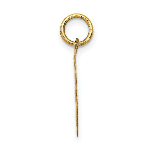 14K Yellow Gold Polished Its a Boy Scalloped Disc Charm Pendant