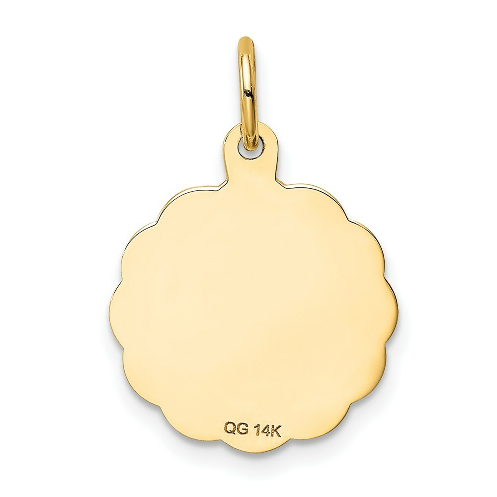14K Yellow Gold Special Daughter Charm Pendant