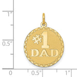 Load image into Gallery viewer, 14K Yellow Gold #1 Dad Charm Pendant
