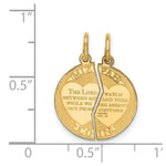 Load image into Gallery viewer, 14K Yellow Gold Mizpah Charm Pendant

