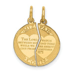 Load image into Gallery viewer, 14K Yellow Gold Mizpah Charm Pendant
