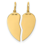 Load image into Gallery viewer, 14K Yellow Gold 2 Piece Best Friend Charm Pendant
