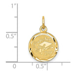 Load image into Gallery viewer, 14K Yellow Gold Graduation Cap Charm Pendant
