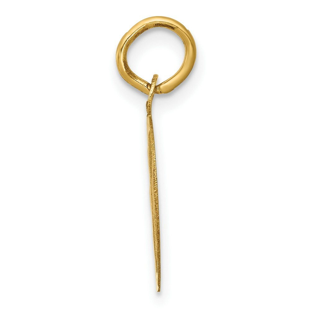14K Yellow Gold Graduation Day Charm Pendant