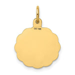 Load image into Gallery viewer, 14K Yellow Gold Polished Its a Girl Scalloped Disc Charm
