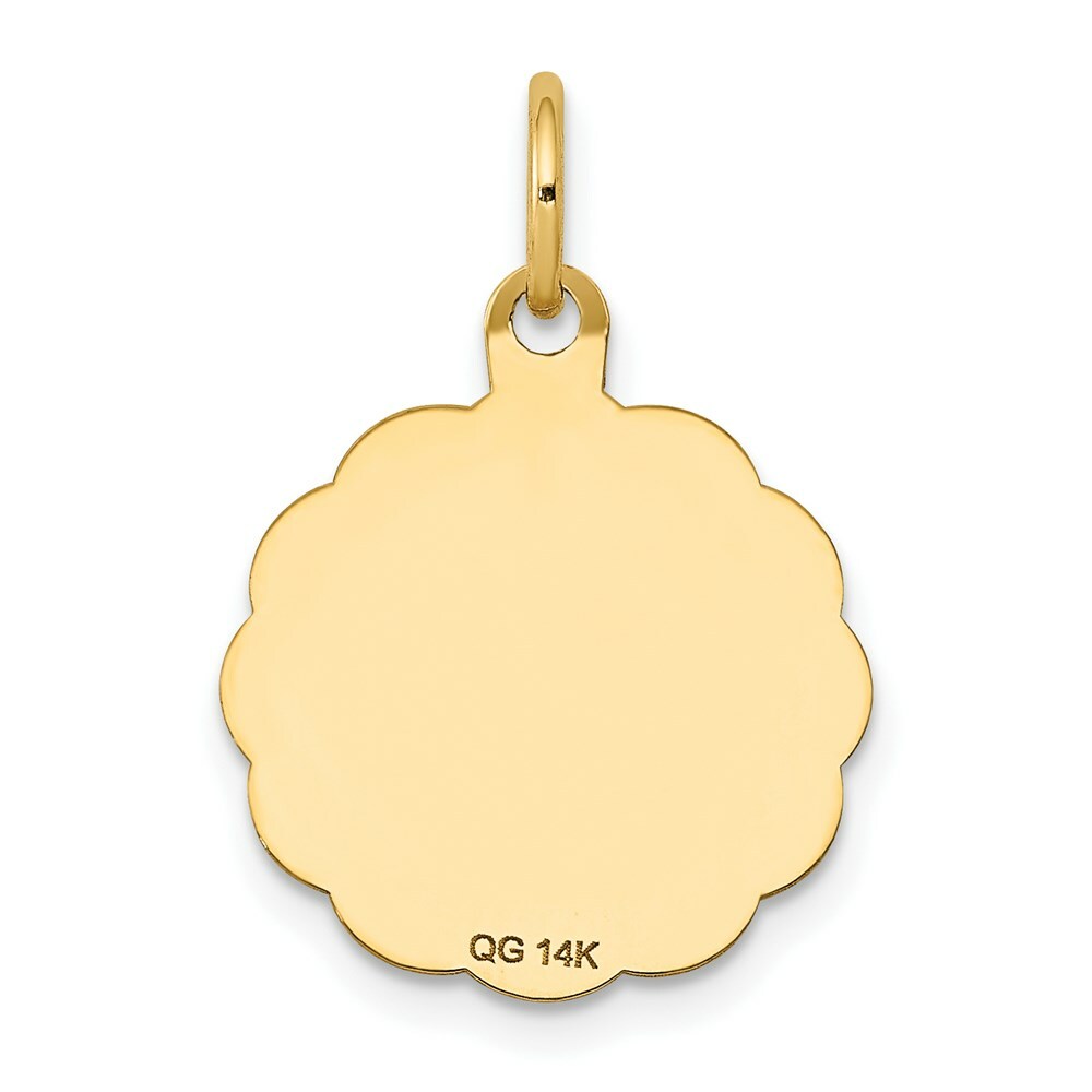 14K Yellow Gold Holy Communion Disc Charm