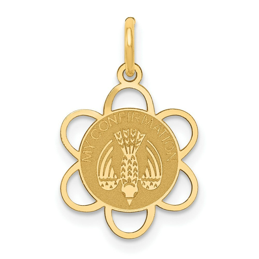 14K Yellow Gold My Confirmation Charm Pendant