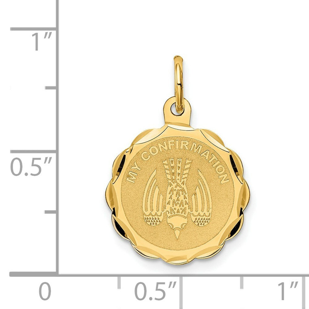 14K Yellow Gold My Confirmation Charm Pendant