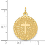 Load image into Gallery viewer, 14K Yellow Gold Confirmation Disc Charm Pendant
