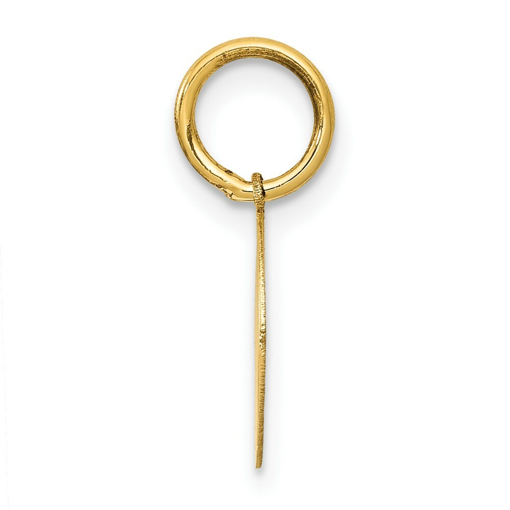14K Yellow Gold Small Baptism Charm Pendant