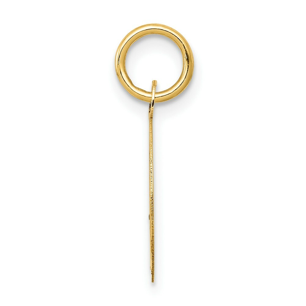 14K Yellow Gold Sweet Sixteen Disc Charm Pendant