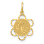 Load image into Gallery viewer, 14K Yellow Gold Sweet Sixteen Disc Charm Pendant
