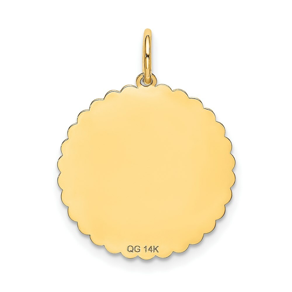 14K Yellow Gold Sweet 16 Charm Pendant