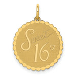 Load image into Gallery viewer, 14K Yellow Gold Sweet 16 Charm Pendant
