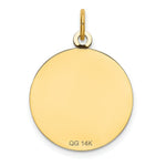 Load image into Gallery viewer, 14K Yellow Gold Happy Birthday Disc Charm Pendant with CZ Flower

