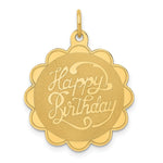 Load image into Gallery viewer, 14K Yellow Gold Happy Birthday Charm Pendant
