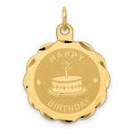 Load image into Gallery viewer, 14K Yellow Gold Happy Birthday Charm Pendant
