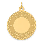 Load image into Gallery viewer, 14K Yellow Gold Happy Birthday Charm Pendant
