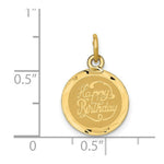 Load image into Gallery viewer, 14K Yellow Gold Happy Birthday Disc Charm Pendant
