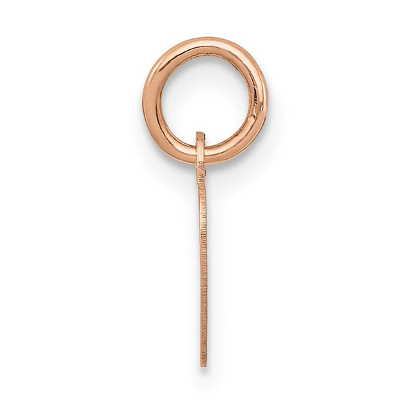 14K Rose Gold Heart Disc Charm Pendant Pendant