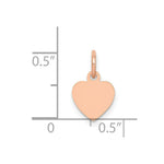 Load image into Gallery viewer, 14K Rose Gold Heart Disc Charm Pendant Pendant
