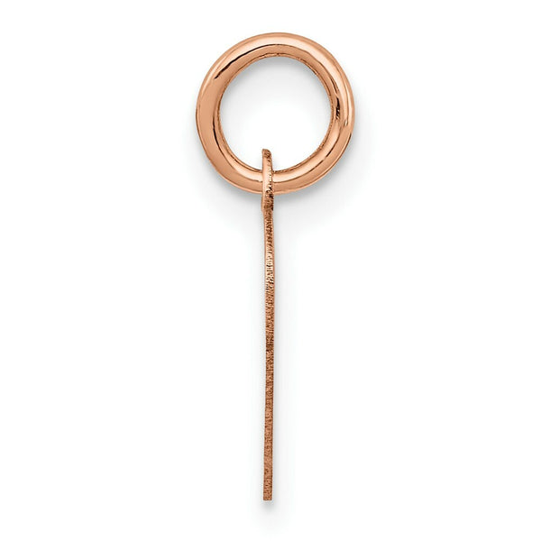 14K Rose Gold Heart Disc Charm Pendant Pendant