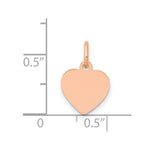 Load image into Gallery viewer, 14K Rose Gold Heart Disc Charm Pendant Pendant
