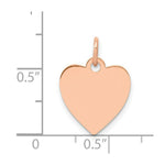 Load image into Gallery viewer, 14K Rose Gold Heart Disc Charm Pendant Pendant
