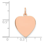 Load image into Gallery viewer, 14K Rose Gold Heart Disc Charm Pendant Pendant
