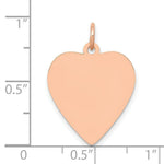 Load image into Gallery viewer, 14K Rose Gold Heart Disc Charm Pendant Pendant
