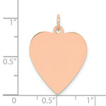 Load image into Gallery viewer, 14K Rose Gold Heart Disc Charm Pendant Pendant
