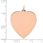 Load image into Gallery viewer, 14K Rose Gold Heart Disc Charm Pendant Pendant
