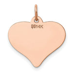 Load image into Gallery viewer, 14K Rose Gold Heart Disc Charm Pendant Pendant

