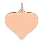 Load image into Gallery viewer, 14K Rose Gold Heart Disc Charm Pendant Pendant
