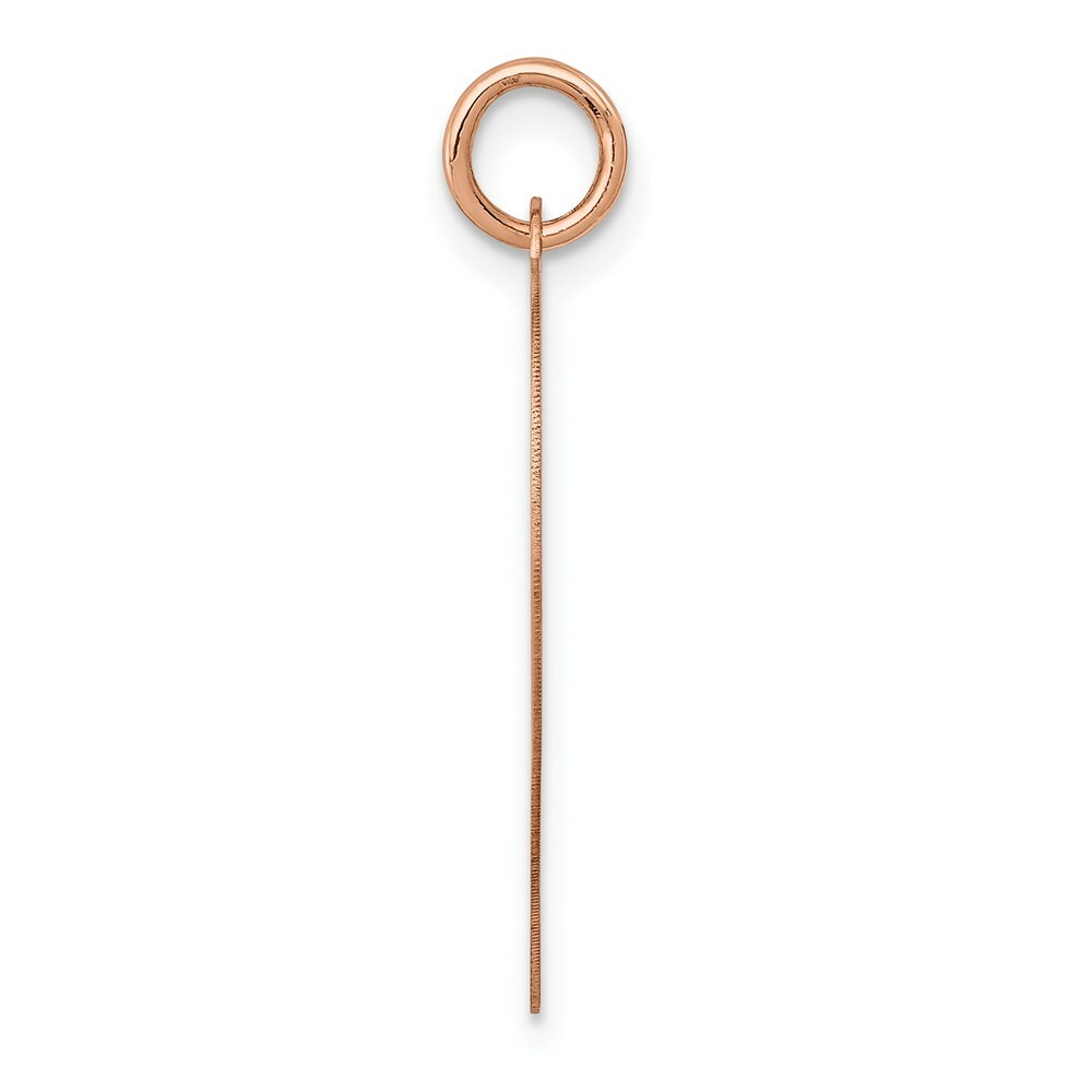 14K Rose Gold Heart Disc Charm Pendant Pendant
