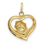 Load image into Gallery viewer, 14K Yellow Gold Enameled Ladybug in Heart Charm Pendant
