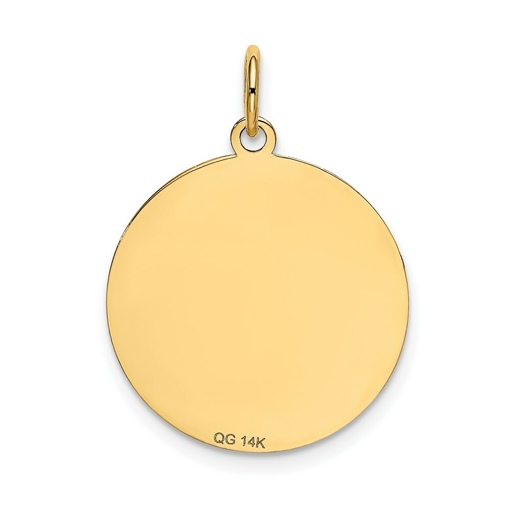 14K Yellow Gold Chihuahua Disc Charm