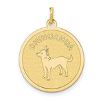 Load image into Gallery viewer, 14K Yellow Gold Chihuahua Disc Charm
