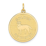 Load image into Gallery viewer, 14K Yellow Golden Retriever Disc Charm
