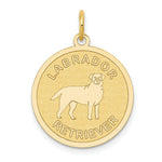 Load image into Gallery viewer, 14K Yellow Gold Labrador Retriever Disc Charm
