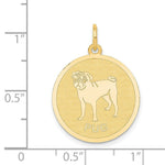 Load image into Gallery viewer, 14K Yellow Gold Pug Disc Charm
