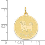 Load image into Gallery viewer, 14K Yellow Gold Shih Tzu Disc Charm
