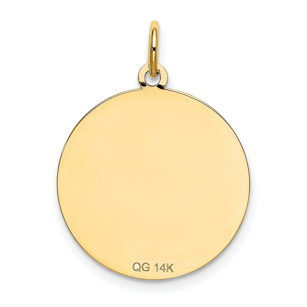 14K Yellow Gold Shih Tzu Disc Charm