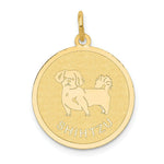 Load image into Gallery viewer, 14K Yellow Gold Shih Tzu Disc Charm
