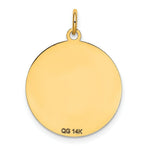 Load image into Gallery viewer, 14K Yellow Gold Siberian Husky Disc Charm

